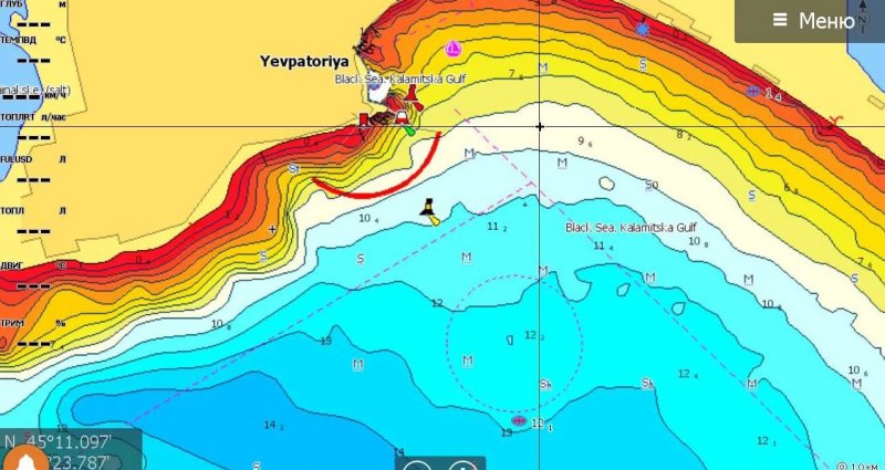 Карта глубин средиземного моря подробная