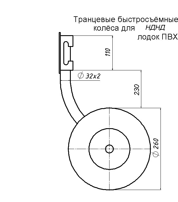 Схема установки транцевых колес
